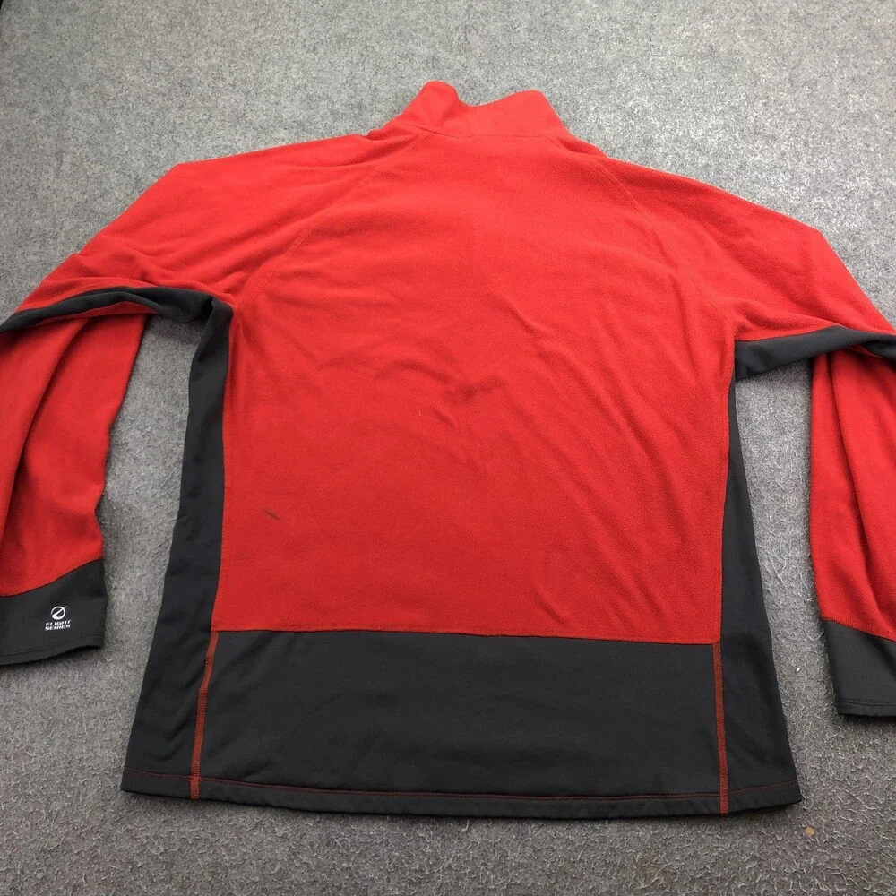 The North Face Pullover Mens XL Red 1/4 Zip Long Sleeve Flight Series Fleece Top